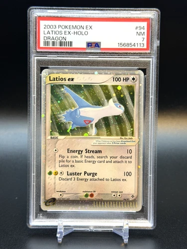 2003 Pokemon Ex Dragon #94 Latios Ex Holo PSA 7 NM Pokemon TCG
