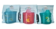 3 Pk Spill-Proof Toddler Sippy Cups – Leak-Free Twin Handles, BPA-Free Baby Cups