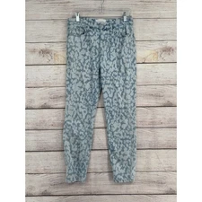 Current Elliott High Waist Stiletto Jeans Womens 27 Blue Inky Leopard