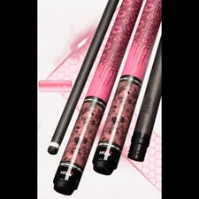 YFEN 58" Pink Lover Carbon Fiber Energy Billiard Pool Cue Stick 12.5mm