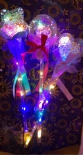 Set of 3 Light Up Wands, Festival Kids, Party, Night Life Multicolor Flashy