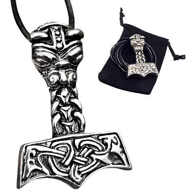 Thors Hammer Uhtred Pendant Mjolnir Bear's Head Viking Thors Hammer Uhtred Pendant Mjolnir Bear's Head Viking