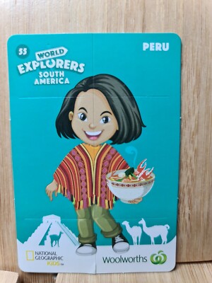 Woolworths World Explorers #55 PERU FREE POST