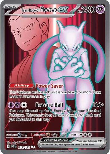 Pokémon TCG Team Rocket's Mewtwo ex 231/182 Ultra Rare Destined