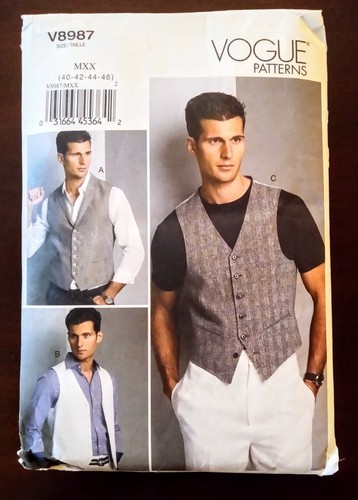 Vogue Muster V8987 eng anliegende gefütterte Weste Gr. 40-46