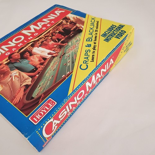 NEW Hoyle Casino Mania Gaming Set Blackjack Instruction VHS Cards Chips Vintage - Picture 13 of 24