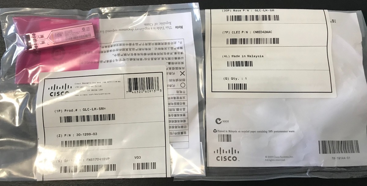 Cisco GLC-LH-SM Transceiver Module 1000-Base LX/LH