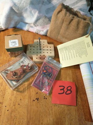 Game Pack Lot of 4 Games bamboo puzzle the brain IQ game hookers & pocket puzzle