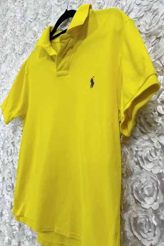 POLO RALPH LAUREN Polo Shirt Youth Size L Classic Soft Knit Yellow Pony Shirt - Picture 3 of 9