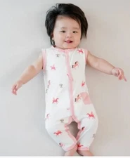 Pink Unicorn Stretch Romper Kyte BABY Size 0-3mos NEW!!!