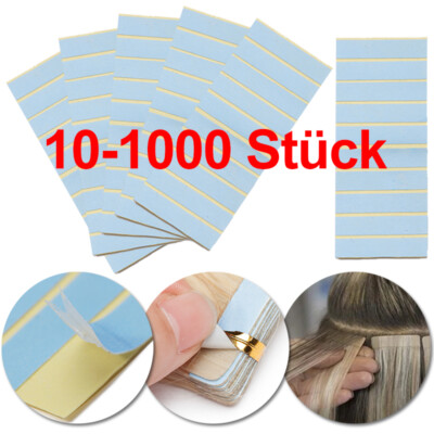 1000X KLEBESTREIFEN ECHTHAAR EXTENSIONS KLEBEBAND FÜR TAPE IN HAARVERLÄNGERUNG
