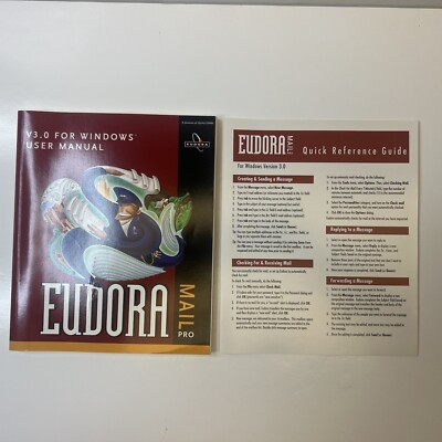 Eudora Pro - Mail V3.0 For Windows User Manual w/registration code Paperback