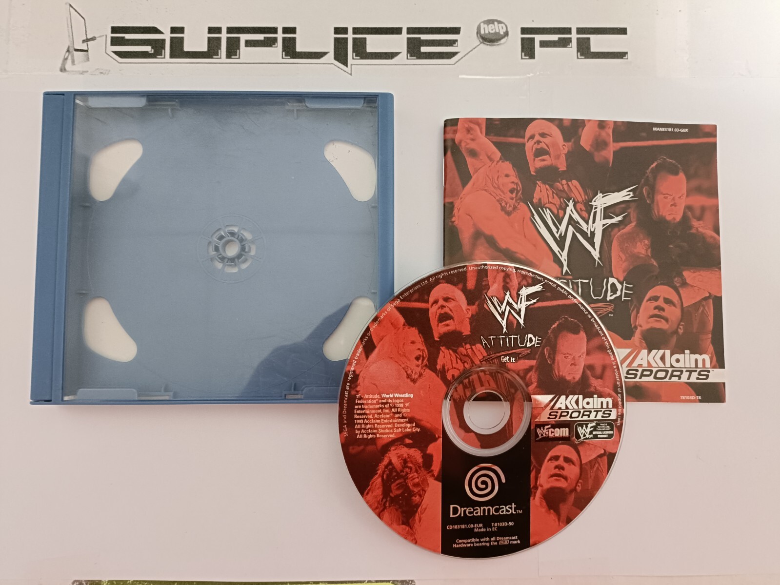 WWF ATTITUDE + NOTICE + SANS ENTETE - DREAMCAST - JEU FR