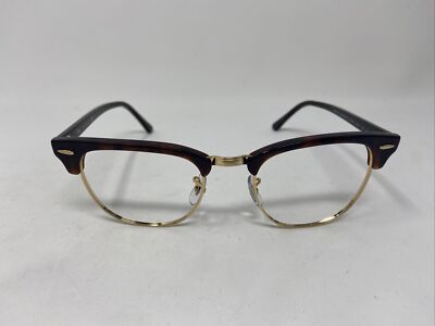 RAY BAN ITALY CLUBMASTER RB 3016 W0366 GLOSSY TORTOISE GOLD  display picture 1
