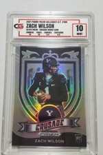 Zach Wilson 2021 Panini Prizm DP Crusade Silver #168 RC Graded 10 Mint Rookie 