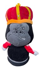 Single Chess Gorilla King Plushie  - Black Ch...