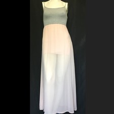 FOREVER 21 Cami Tank Hi Low Sheer Pink Dress SIZE S Women’s Summer Vacation