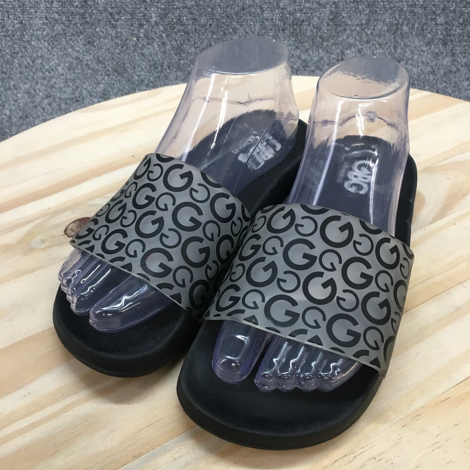 GBG Los Angeles Sandal Womens 7M Black Open Toe Slide Slipper Casual Comfort - Image 3 of 4