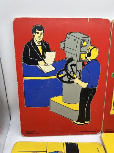 Educational Wood Puzzles Kids Education 1998 Imperfect Vintage Britehouse - Picture 4 of 12