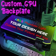 Custom Pic  Size ARGB GPU Side Panel GPU Backplate Colorful Light Board PC Case
