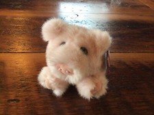 Vintage Pig Percy Puffkins Fat Stuffed Plush Round Bean Bag 1994 Swibco 4"