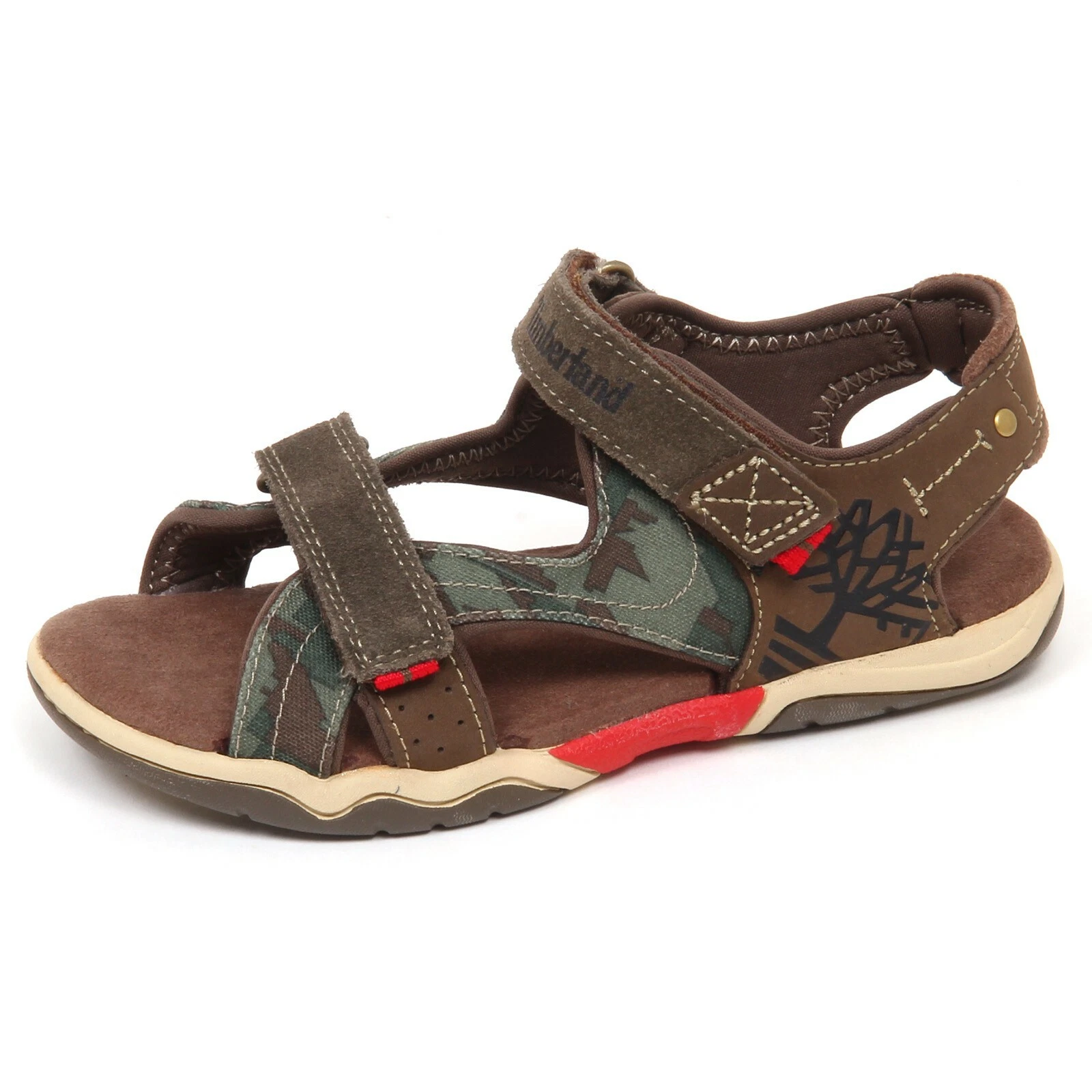 E6332 sandalo bimbo brown green TIMBERLAND scarpe shoe baby kid boy