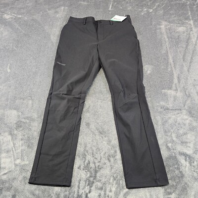Marmot Scree Pants womens 12 black midweight durable UPF 50 adjustable hem NEW
