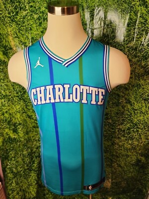 Charlotte Hornets NBA Throwback Jersey Teal Size 44 Length +4 M