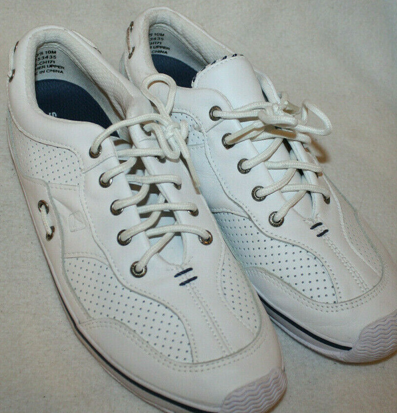 women's sperry white tennis shoes