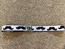 Buckle-Down Moustache Elastic Belt with Ford Mustang Buckle