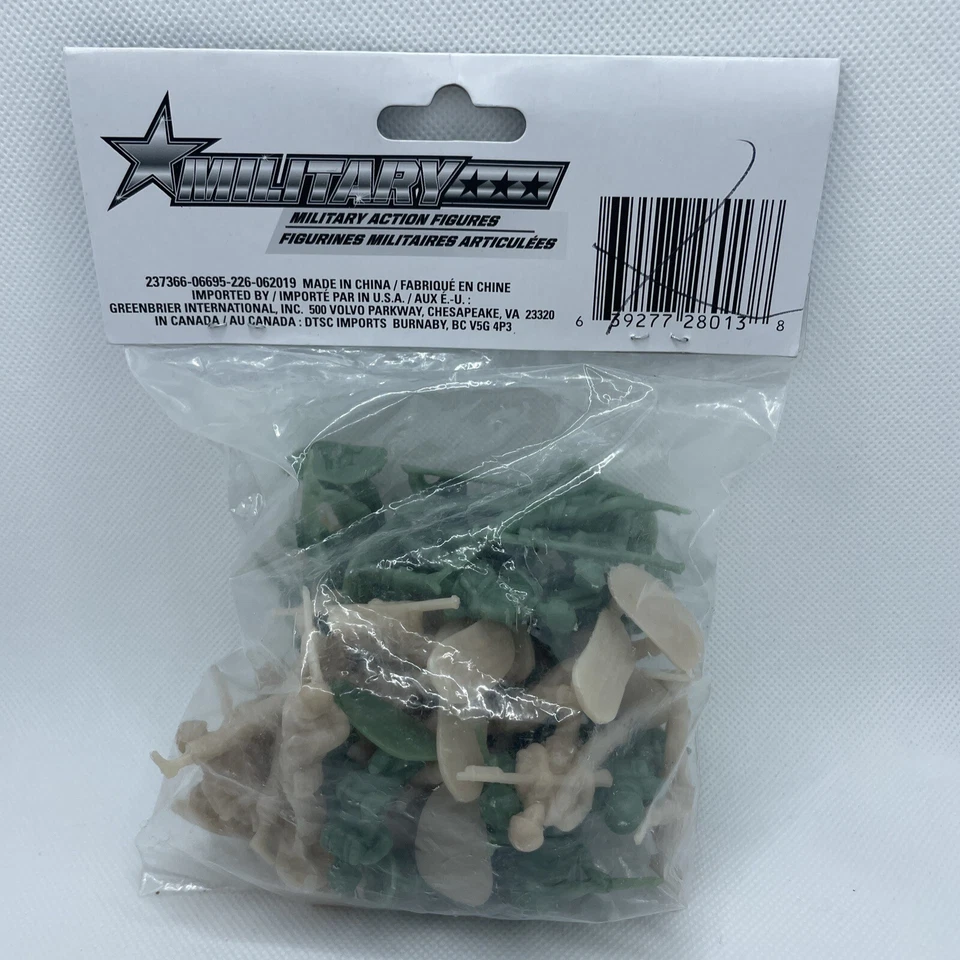 Military Action Figures 35 Piece Set Original Plastic 2 Inch Army Men Green Tan - Image 2 of 2