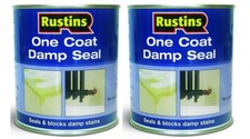 Rustins One Coat Damp Seal Paint White Permanently Covers Damp and Water Stains