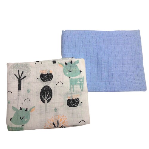 ✅ 2er Pack Musselin Quadrate 70x80 100% Baumwolle Baby Lätzchen Windel SOMMERDECKE MATTE - Bild 12 von 80