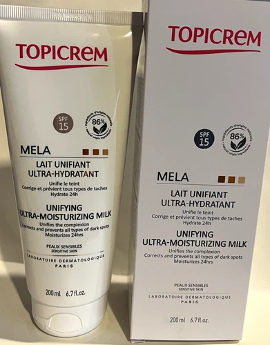 Topicrem MELA SPF15 Unifying Ultra-Moisturizing Milk 200ml - Exp.05/2025 New
