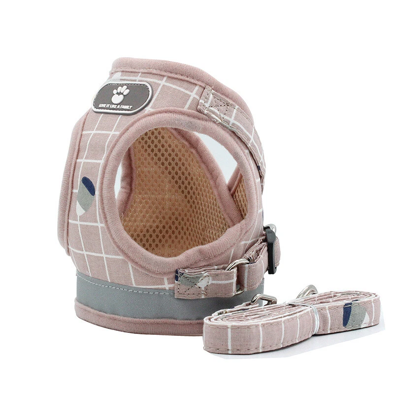 Dog Harness and Leash Set Reflective Mesh Adjustable Harnesses for Puppy Kitten Dog Harness and Leash Set Reflective Mesh Adjustable Harnesses for Puppy Kitten
