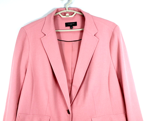 TALBOTS Women's Polyester Outerwear Jacket Single Breasted Salmon Pink Size 22W - Picture 3 of 18
