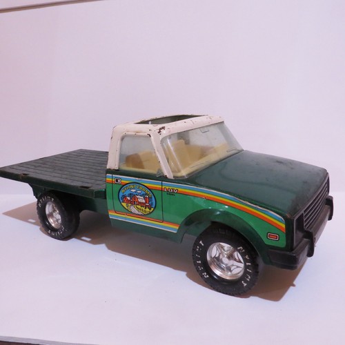 Nylint LUV Diesel Farm Set Stake Box Truck & 2 Wheel Trailer made USA NY-LUV-G - Picture 8 of 13