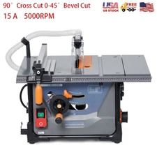  8.5 Inch Table Saw for Jobsite Rate 5000RPM 98% Vacuuming  Low Noise With Stand