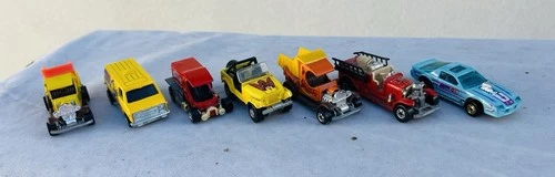 Vintage 1974-80s Hot Wheels Thor Van Jeep Camaro Totaller Truck Blackwall Lot 7