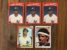 Deion Sanders 90 Upper Deck #13 90 Topps #61 90 Donruss #427 RC Yankees