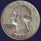1959 D WASHINGTON QUARTER  CIRCULATED