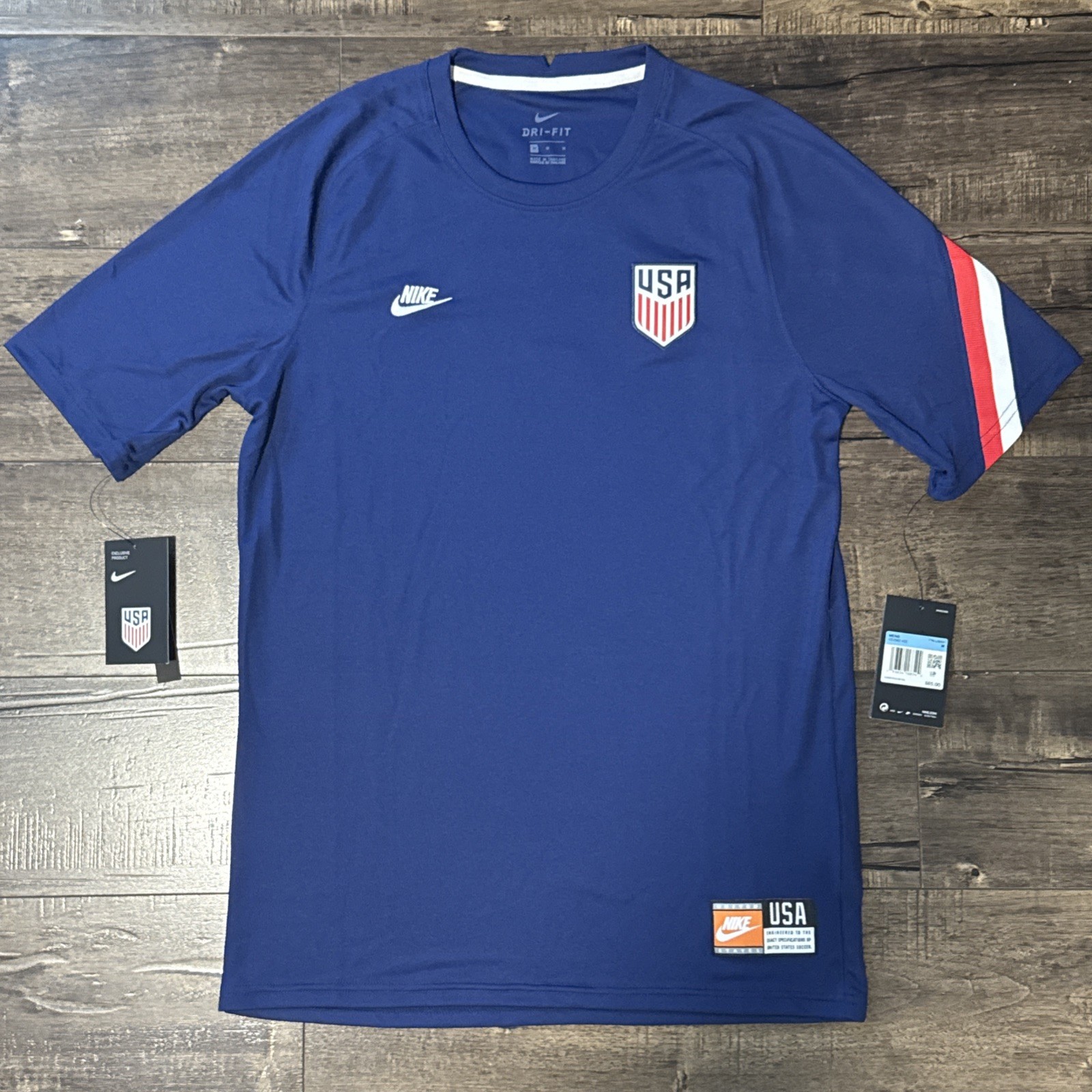 Nike USA USMNT Prematch Socccer Jersey Navy Men’s Size Medium CD2582-421