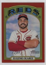2021 Topps Heritage Chrome Red Refractor 36/372 Eugenio Suarez #404 0ho9