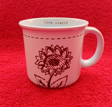 Offizielle Shabby Chic by Rachel Ashwell große Blumen Tasse "Live Simply" Fine China