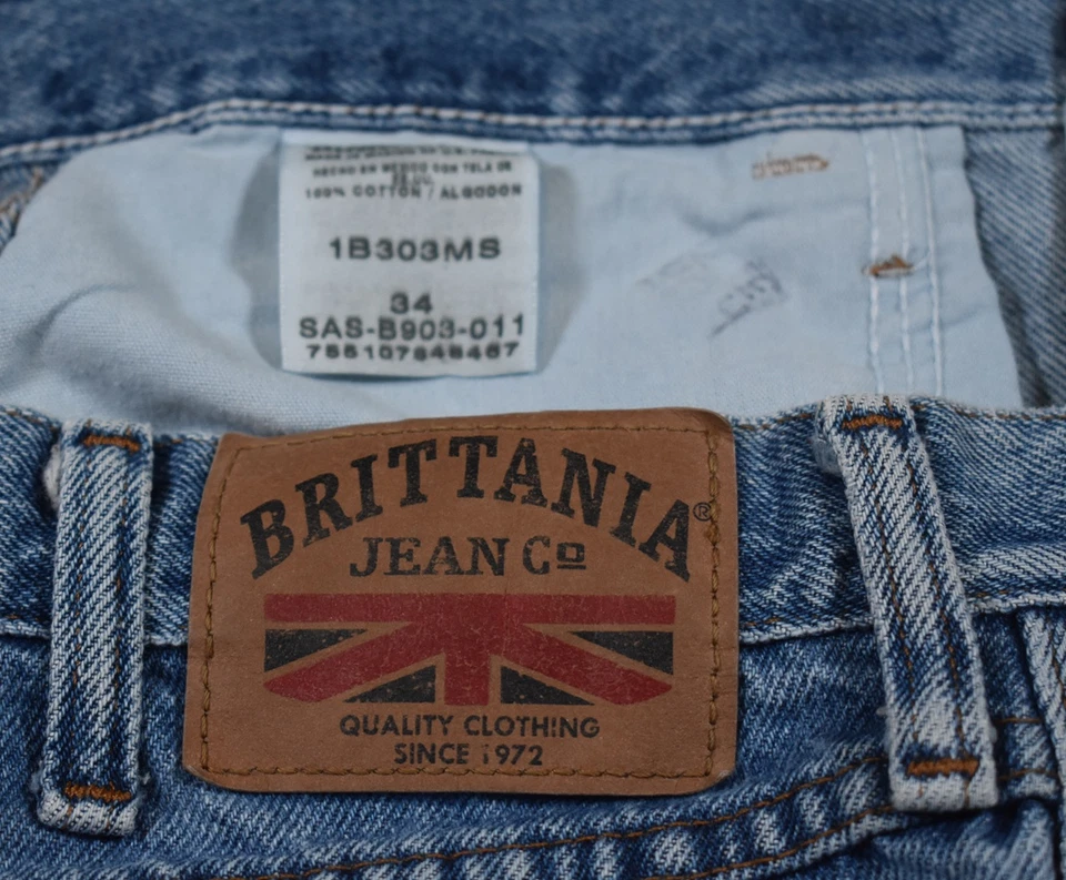 Pantalones cortos vaqueros Brittania vintage para hombre talla 34 excelente estado Foto 4 de 4