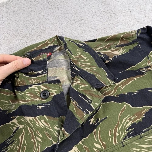 Vintage Tru-Spec Jacket Mens Medium Tiger Stripe Camo Regular Military BDU image 4