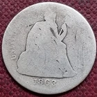 1863 S Seated Liberty Dime 10c SAN FRANCISCO RARE Circulated #92976