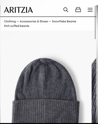 Aritzia Sunday’s Best Gray Beanie One Size BNWT