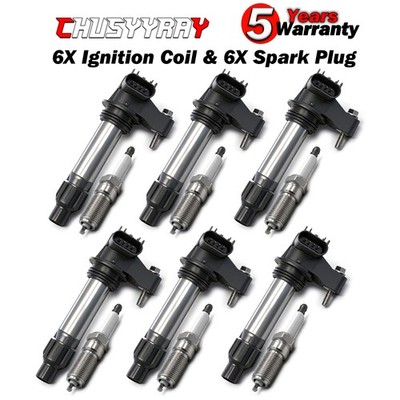 6-Set Ignition Coil UF569 Spark Plug XP5263 FOR 2010 Saturn Outlook 3.6L V6