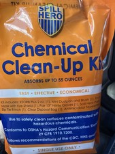 SPILL HERO  Chemical Clean-Up Kit, OSHA Approved, Single Use